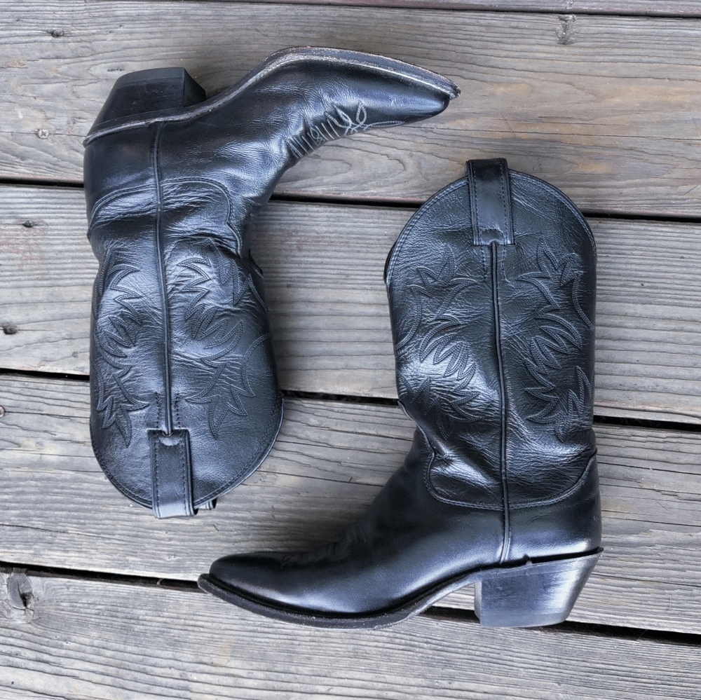 Justin Black Hayne Cowboy Boots